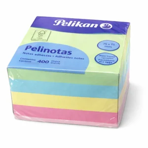 NOTA ADHESIVA PELIKAN 3 X 3 CUBO PASTEL 400 HOJAS
