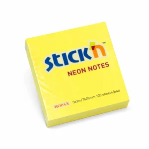 NOTA ADHESIVA STICKN 21133 BLOCK 100H 3X3 NEON AMARILLO