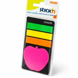 NOTA ADHESIVA STICKN 21475 BANDERITAS+MANZANA
