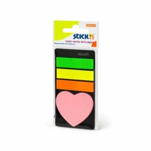 NOTA ADHESIVA STICKN 21477 BANDERITAS+CORAZON