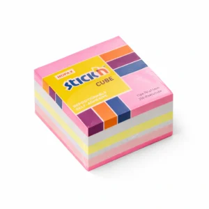 NOTA ADHESIVA STICKN 21533 CUBO 250H 2X2 NEON TONOS ROSADOS