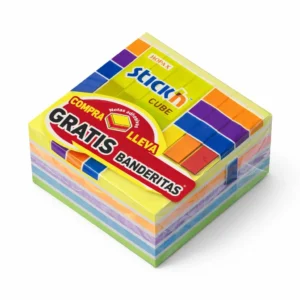 NOTA ADHESIVA STICKN 21539 CUBO 400H 3X3 ARCOIRIS NEON