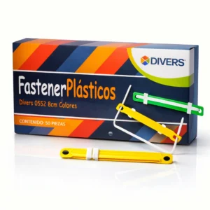 FASTENER PLASTICO DIVERS J MF0552 COLORES CAJA 50 JUEGOS