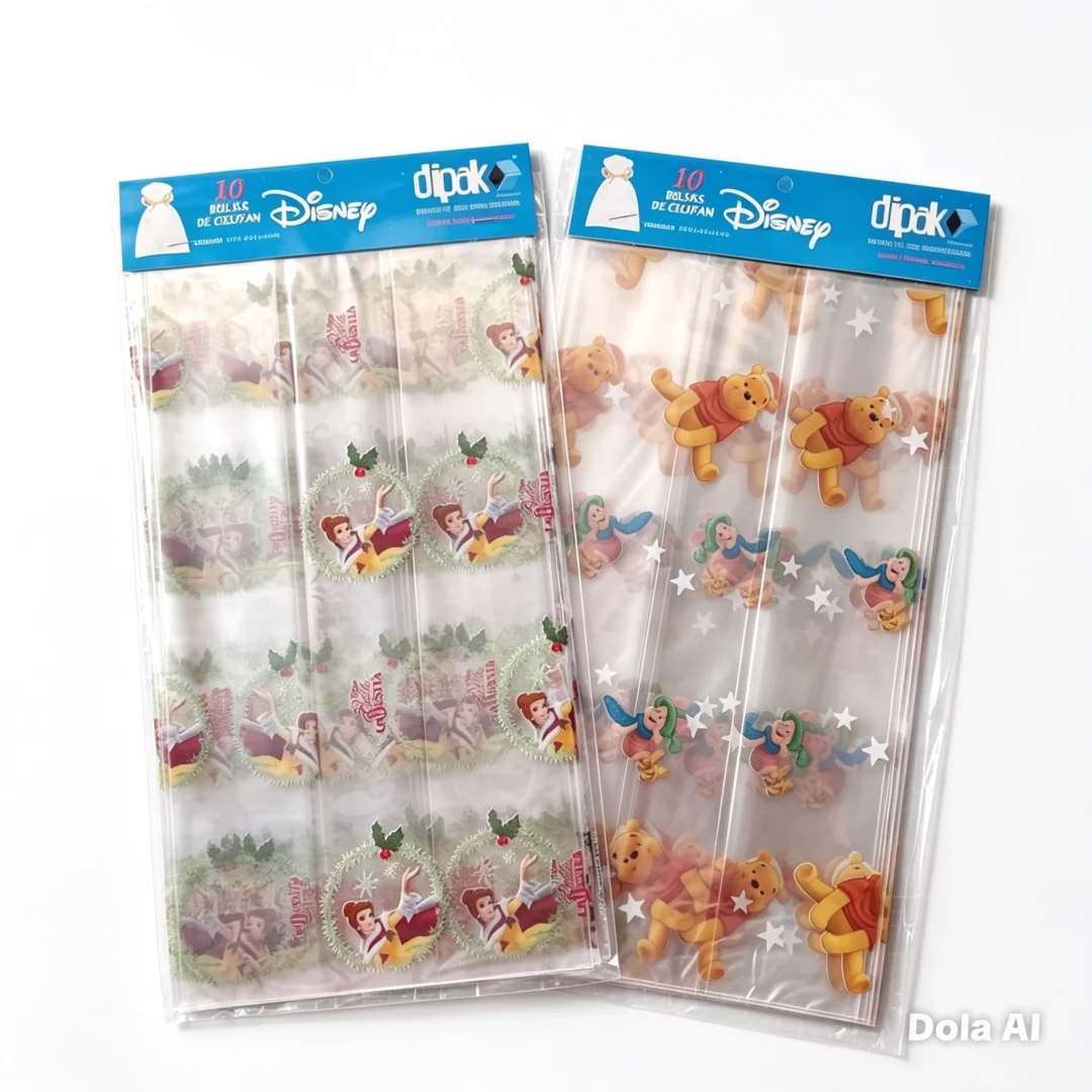 BOLSA CELOFAN CHICA DIPAK NAVIDEÑA PRINCESAS-POOH P-25