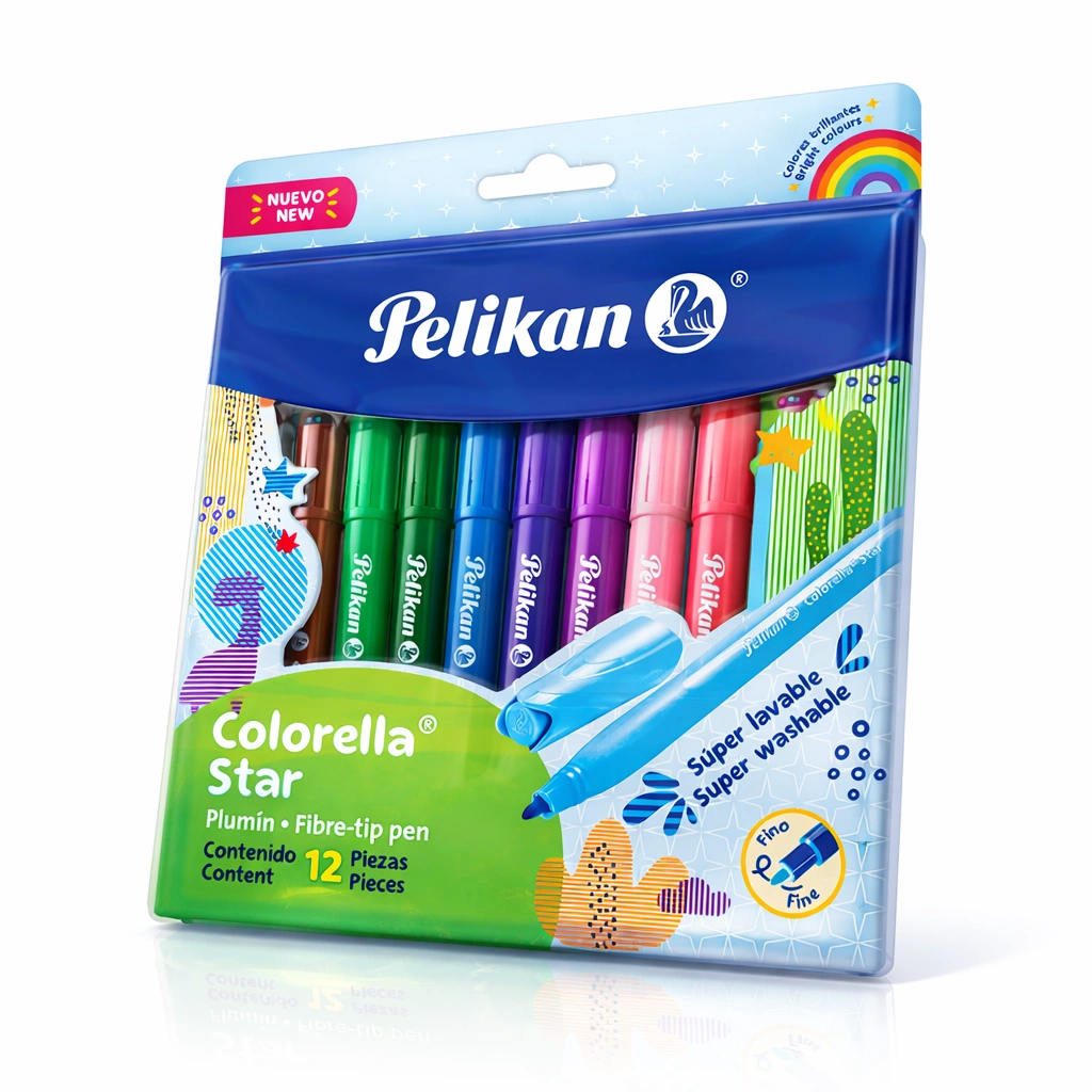 MARCADOR COLORELLA STAR PELIKAN SET 12C FINO