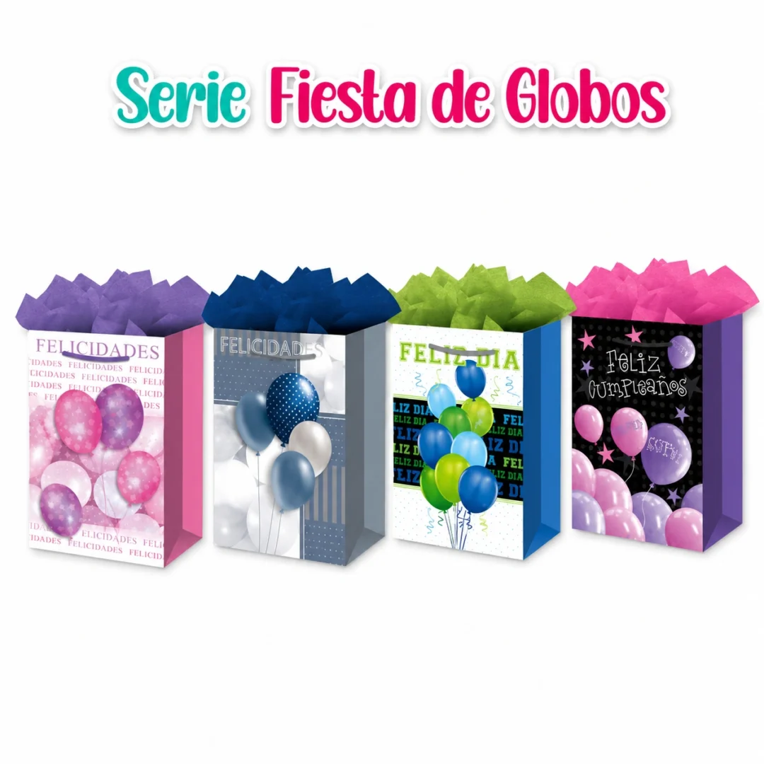 BOLSA PADI MEDIANA FIESTA DE GLOBOS